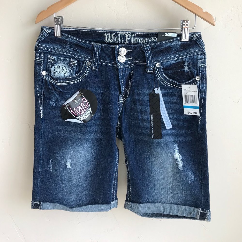 Wallflower Midi Jean Shorts